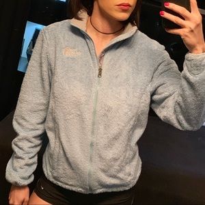 EUC baby blue northface full zip